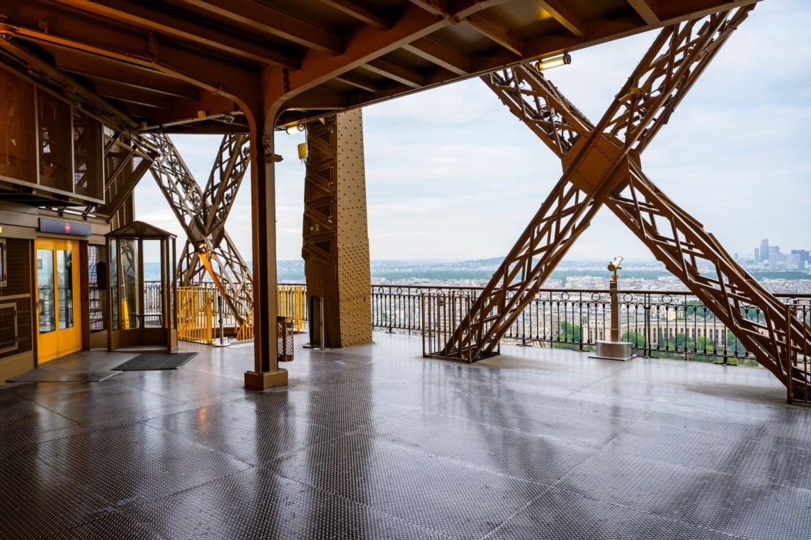 Photo taken from the second floor of the Eiffel Tower